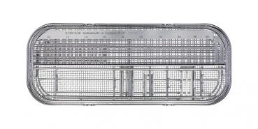 Perforated autoclavable container with inset for non-contact plates 3.5