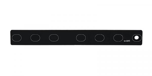 Bending model for small fragment-plates: 7 holes