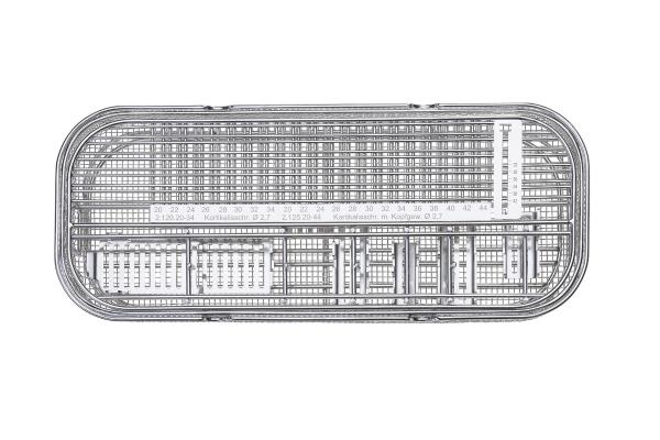 Siebkorb mit Einsatz für winkelstabile TPLO-Platten 2.7