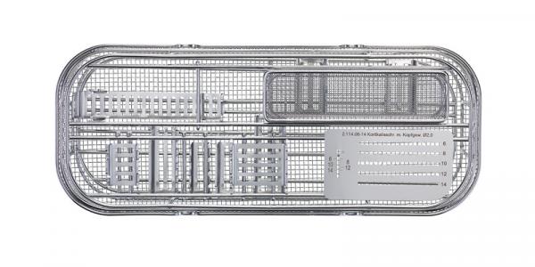 Perforated autoclavable container with inset for non-contact plates 2.0